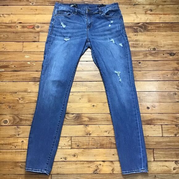 WILLIAM Rast jeans Reese skinny size 31 ripped light denim jeans boyfriend - Picture 1 of 15